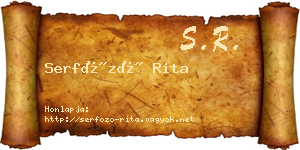 Serfőző Rita névjegykártya